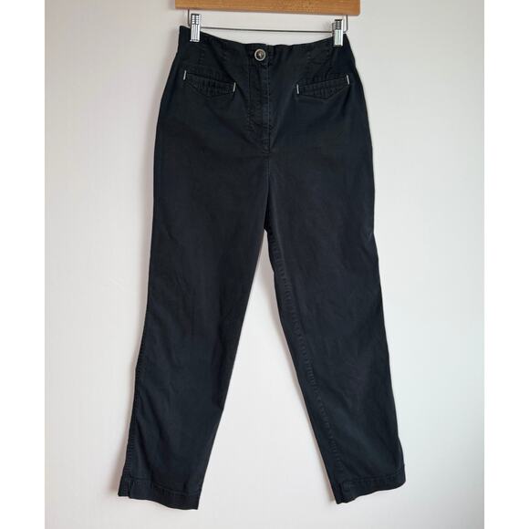 Anthropologie Maeve Cigarette Pants Black Size 8 - Picture 3 of 16